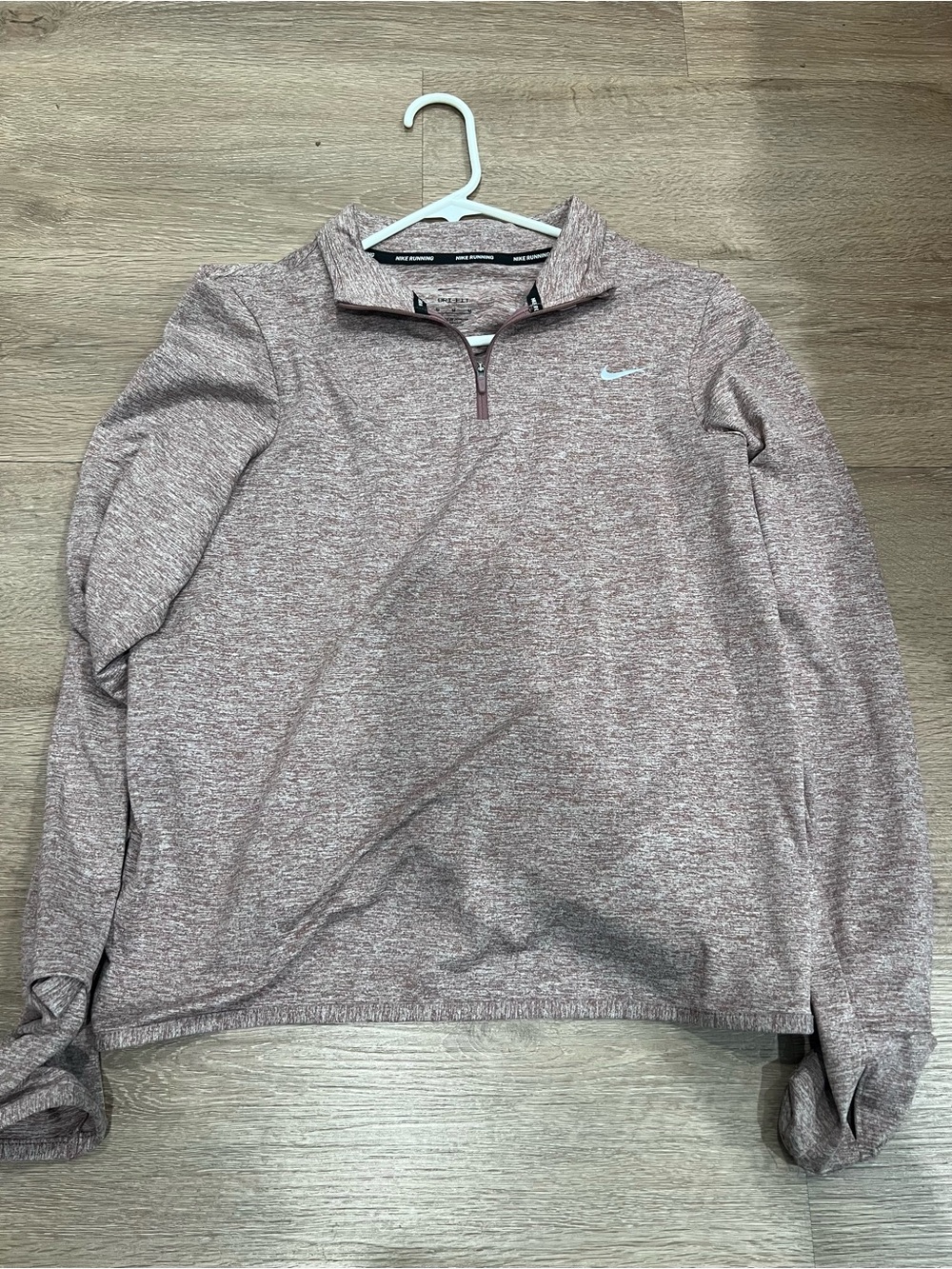 Nike Women’s Heathered Mauve Quarter-Zip Pullover